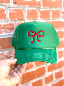 Embroidered Bow Trucker Hats